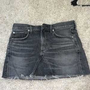 Agolde grey denim mini skirt